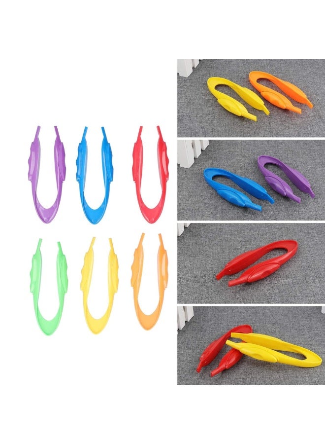 طقم ملاقط جامبو 6 قطع من سنوزل مارت – لعبة تعليمية لتطوير المهارات الحركية الدقيقة، والتدريب على الإمساك والفرز والعد - Image 1